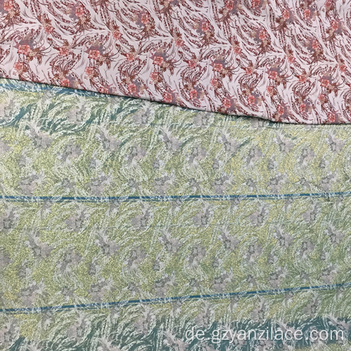 Grüner Jacquard-Strickstoff aus textilem Polyester